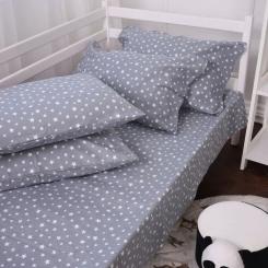 Постельное белье MirSon 012 Grey Stars Фланель 175х210 Двуспальный Фото 10