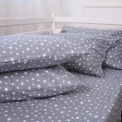 Постельное белье MirSon 012 Grey Stars Фланель 175х210 Двуспальный Фото 11