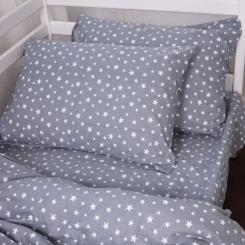 Постельное белье MirSon 012 Grey Stars Фланель 175х210 Двуспальный Фото 2
