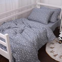 Постельное белье MirSon 012 Grey Stars Фланель 175х210 Двуспальный Фото 4