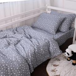 Постельное белье MirSon 012 Grey Stars Фланель 175х210 Двуспальный Фото 5