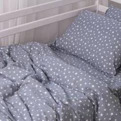 Постельное белье MirSon 012 Grey Stars Фланель 175х210 Двуспальный Фото 6