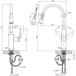 Душевой гарнитур Kroner Makon-C060 + змішувач Makon-C030-T+ змішувач Makon Фото 10