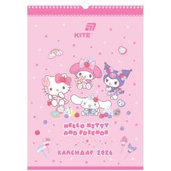Календарь Kite планер настенный Hello Kitty 2026 год Фото