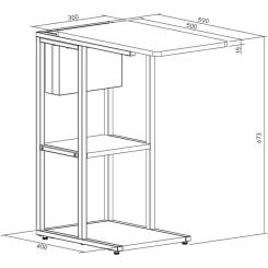Приставной стол OfficePro з місцем для зберігання SD175DW Фото 9