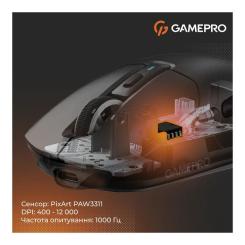 Мышка GamePro Genesis Airmaster Wireless/Bluetooth/USB Black Фото 10