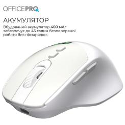 Мышка OfficePro M520W Wireless/Bluetooth White Фото 9