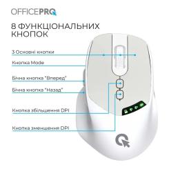 Мышка OfficePro M520W Wireless/Bluetooth White Фото 4