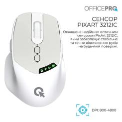 Мышка OfficePro M520W Wireless/Bluetooth White Фото 6