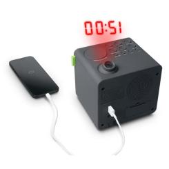 Настольные часы Muse Радіо-годинник з USB та проекцією Фото 2