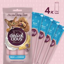 Лакомство для собак Delickcious молоко з сиром 4х15 г Фото 2