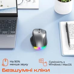 Мышка Meetion BTM007 Wireless/Bluetooth Gray Фото 2