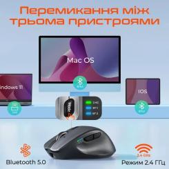Мышка Meetion BTM007 Wireless/Bluetooth Gray Фото 3