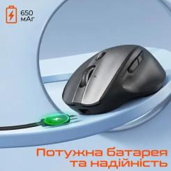 Мышка Meetion BTM007 Wireless/Bluetooth Gray Фото 5