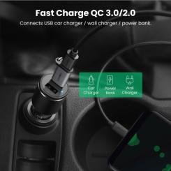 Переходник Ugreen USB 3.0 AM to USB-C F gray Фото 5