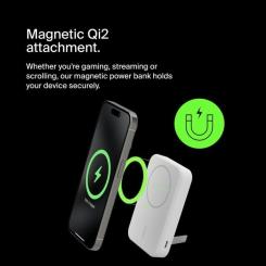 Батарея универсальная Belkin 10000mAh MagSafe Wireless Qi2 White Фото 6
