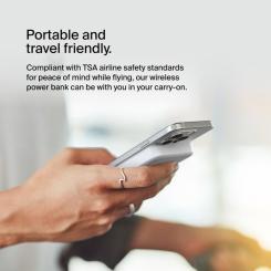 Батарея универсальная Belkin 10000mAh MagSafe Wireless Qi2 White Фото 7