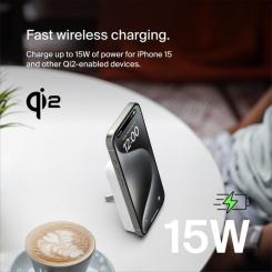 Батарея универсальная Belkin 10000mAh MagSafe Wireless Qi2 White Фото 8