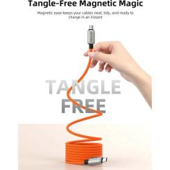 Дата кабель Cabletime USB-C to USB-C 2.0m PD240W magnetic Фото 1