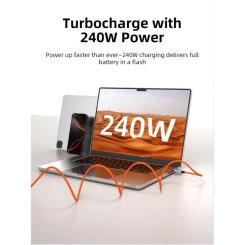 Дата кабель Cabletime USB-C to USB-C 2.0m PD240W magnetic Фото 3