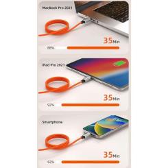 Дата кабель Cabletime USB-C to USB-C 2.0m PD240W magnetic Фото 4