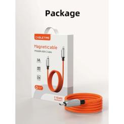 Дата кабель Cabletime USB-C to USB-C 2.0m PD240W magnetic Фото 8