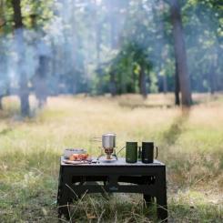 Туристический стол Tribe Camp Table Low пластиковий Black Фото 11