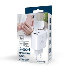 Зарядное устройство Gembird 1xUSB-C + 1xUSB 12W black Фото 3