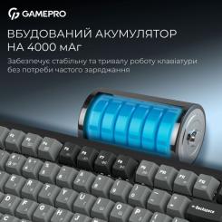 Клавиатура GamePro Asgard Yord Wireless/Bluetooth/USB UA Black Фото 10