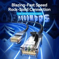 Патч-корд Vention 5м, UTP cat 6 RJ-45 black Фото 1