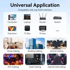 Патч-корд Vention 5м, UTP cat 6 RJ-45 black Фото 8