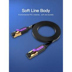 Патч-корд Vention 2м, FTP cat 7 RJ-45 black Фото 1
