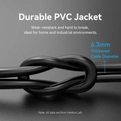 Патч-корд Vention 3м, S/FTP cat 8 RJ-45 black Фото 9