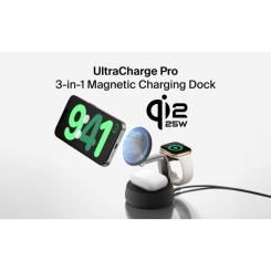 Зарядное устройство Belkin UltraCharge Pro Wireless 3-in-1 25W charcoal Фото 6