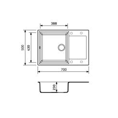 Мойка кухонная Adamant Horizon Medium чорний + змішувач Фото 6