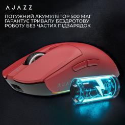 Мышка Ajazz AJ139 V2 MC Wireless/Bluetooth/USB Red Фото 10