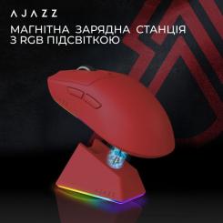 Мышка Ajazz AJ139 V2 MC Wireless/Bluetooth/USB Red Фото 8