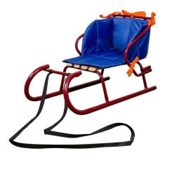 Матрасик в санки Snower синій з помаранчевим Фото 1