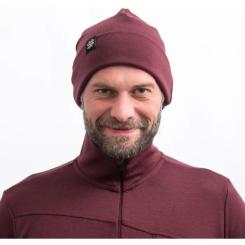 Шапка Sensor Merino Extreme 25200096 сиваво-бордова Фото 1