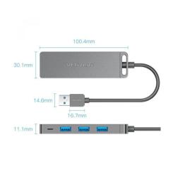 Концентратор Vention USB 3.0 to 4xUSB 3.0 black Фото 1