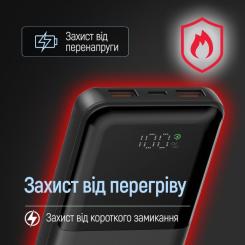 Батарея универсальная ColorWay 10 000 mAh PD/22.5W, QC/3.0, LCD, Black Фото 11