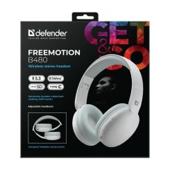 Наушники Defender FreeMotion B480 Bluetooth White Фото 6