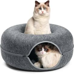 Лежак для животных Me&Pet Интерактивный тоннель M Серый Фото 2