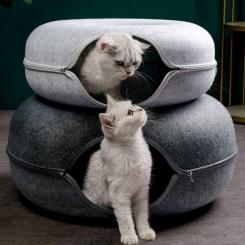 Лежак для животных Me&Pet Интерактивный тоннель M Серый Фото 8