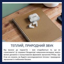 Наушники Philips TAT2000WT/00 Wireless White Фото 5