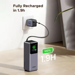 Батарея универсальная Ugreen 20000mAh 165W with Retractable Cable Фото 5