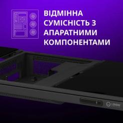 Компьютерный стол Lorgar ELITE 90G Glass Black Фото 9