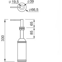 Дозатор для жидкого мыла Elleci ADI02304BK Фото 2