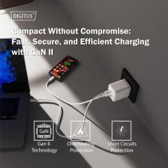 Зарядное устройство Digitus 2xUSB-C + 1xUSB-A GaN 100W Фото 8