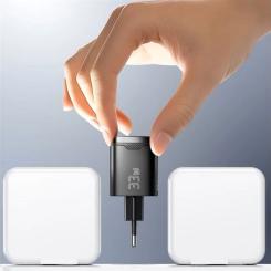 Зарядное устройство Essager 1xUSB-C + 1xUSB 33W GaN black Фото 7